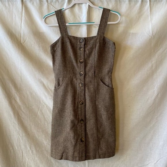 Copper Key Button Down Mini Dress - Picture 2 of 2